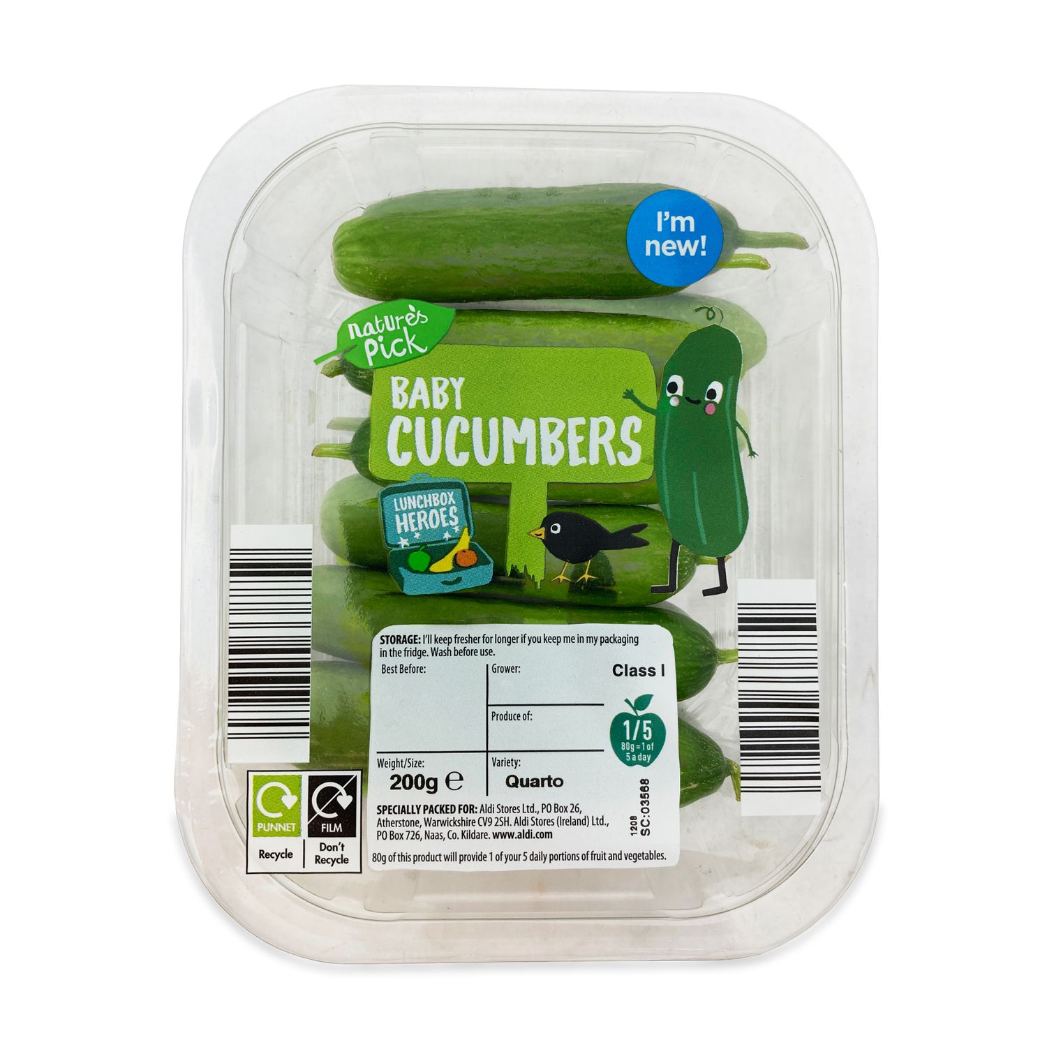 Nature's Pick Baby Cucumbers 200g ALDI